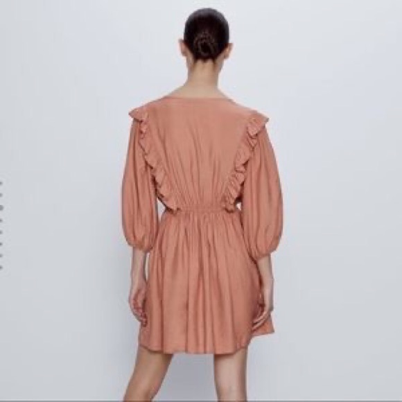 Zara New w/o Tags Lace Marsala Dress, Light Pink, Medium - Picture 5 of 8